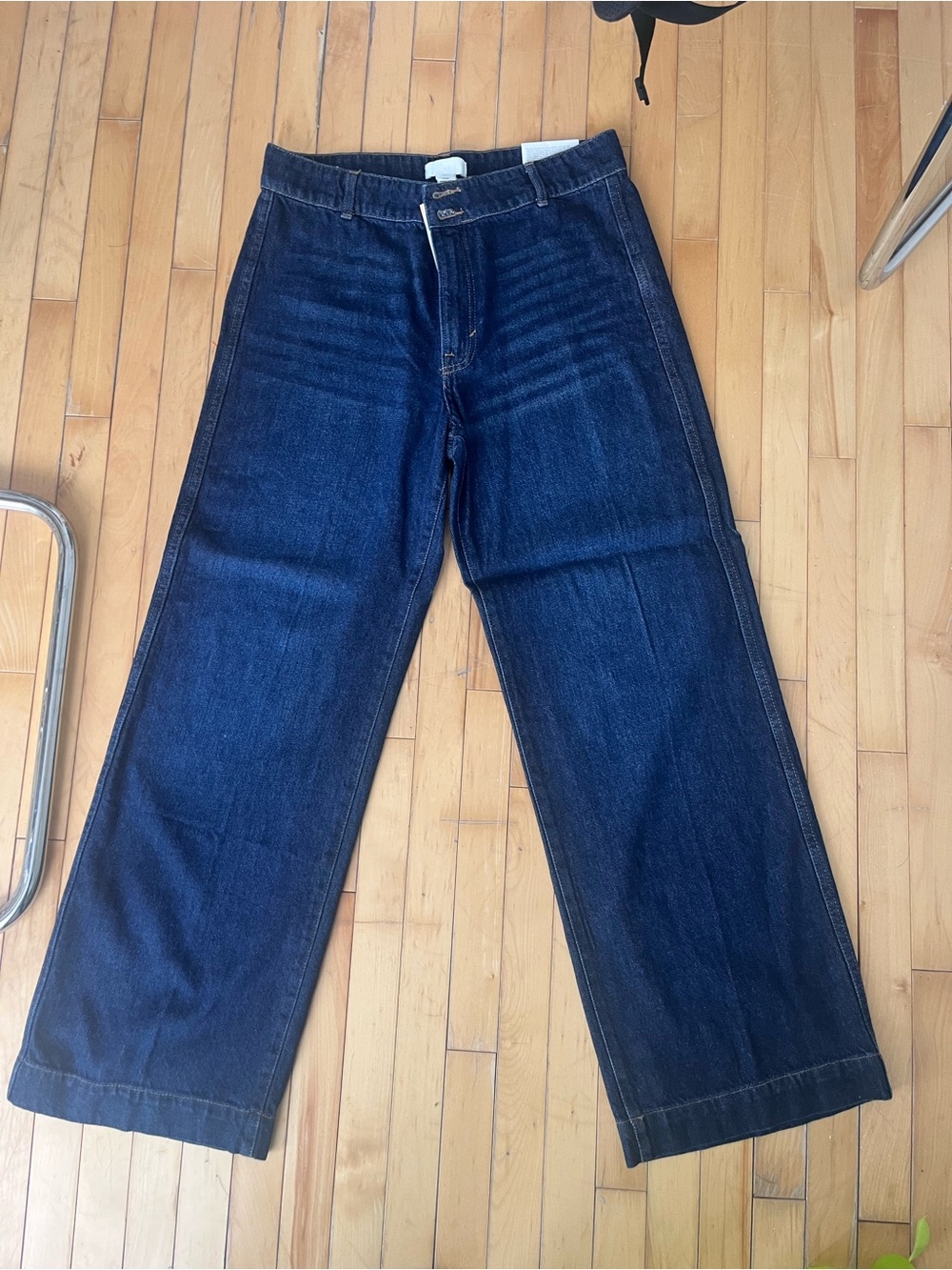 Dark Blue Wide-Leg Women’s Jeans
